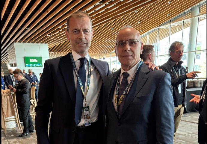 Ademi takon shefin e UEFA-s, diskutojnë për zhvillimin e futbollit në Kosovë