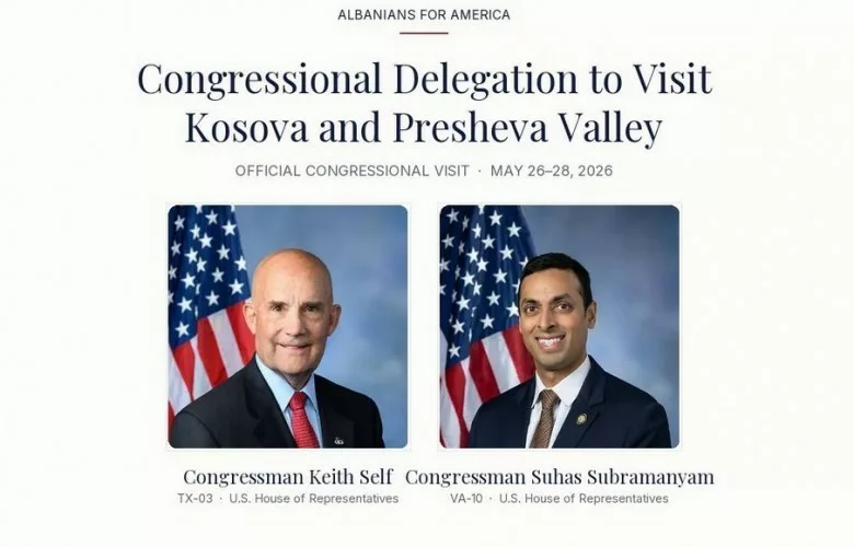 Sot vijnë në Kosovë kongresistët amerikanë Keith Self dhe Suhas Subramany